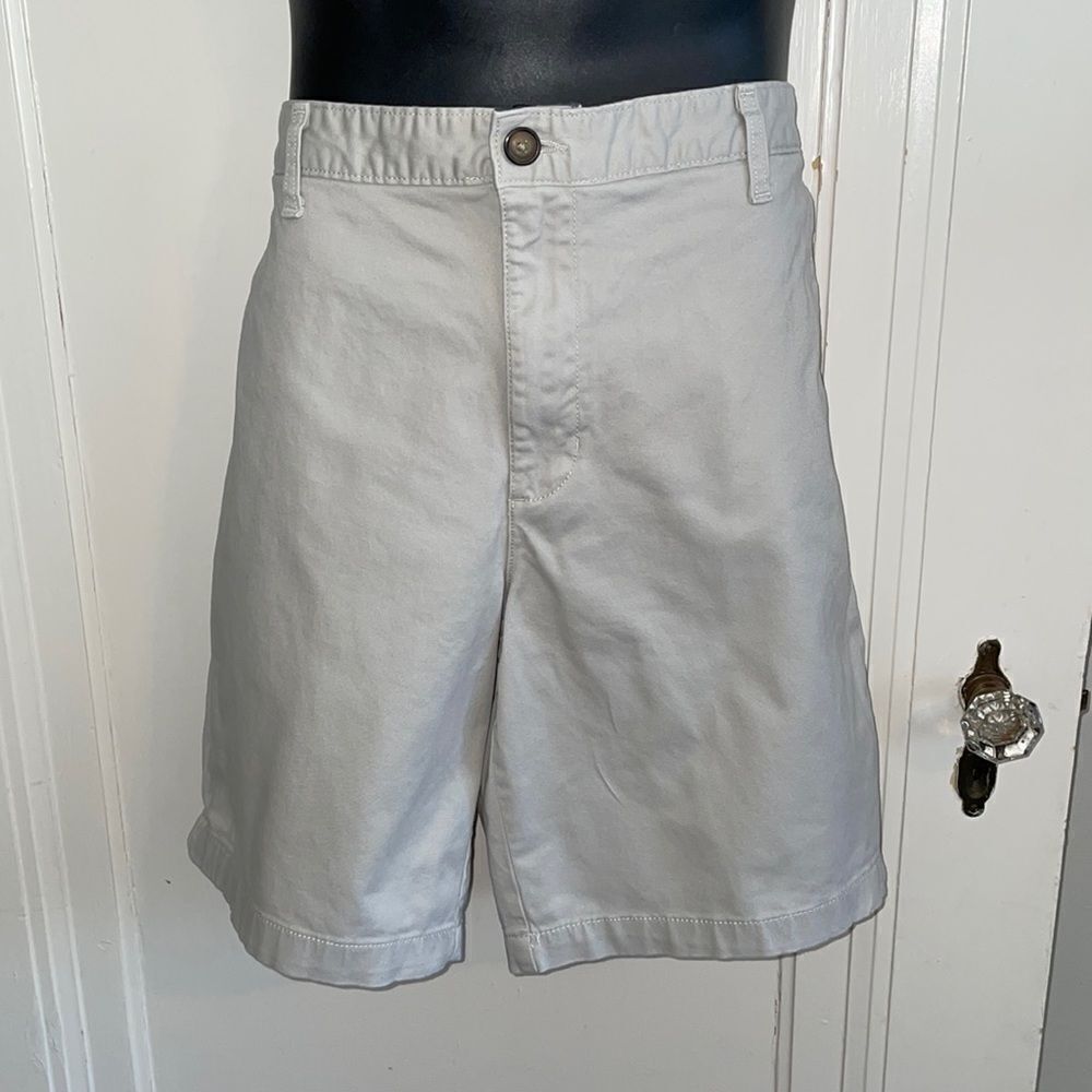 ‎George flat front light khaki cotton/spandex shorts